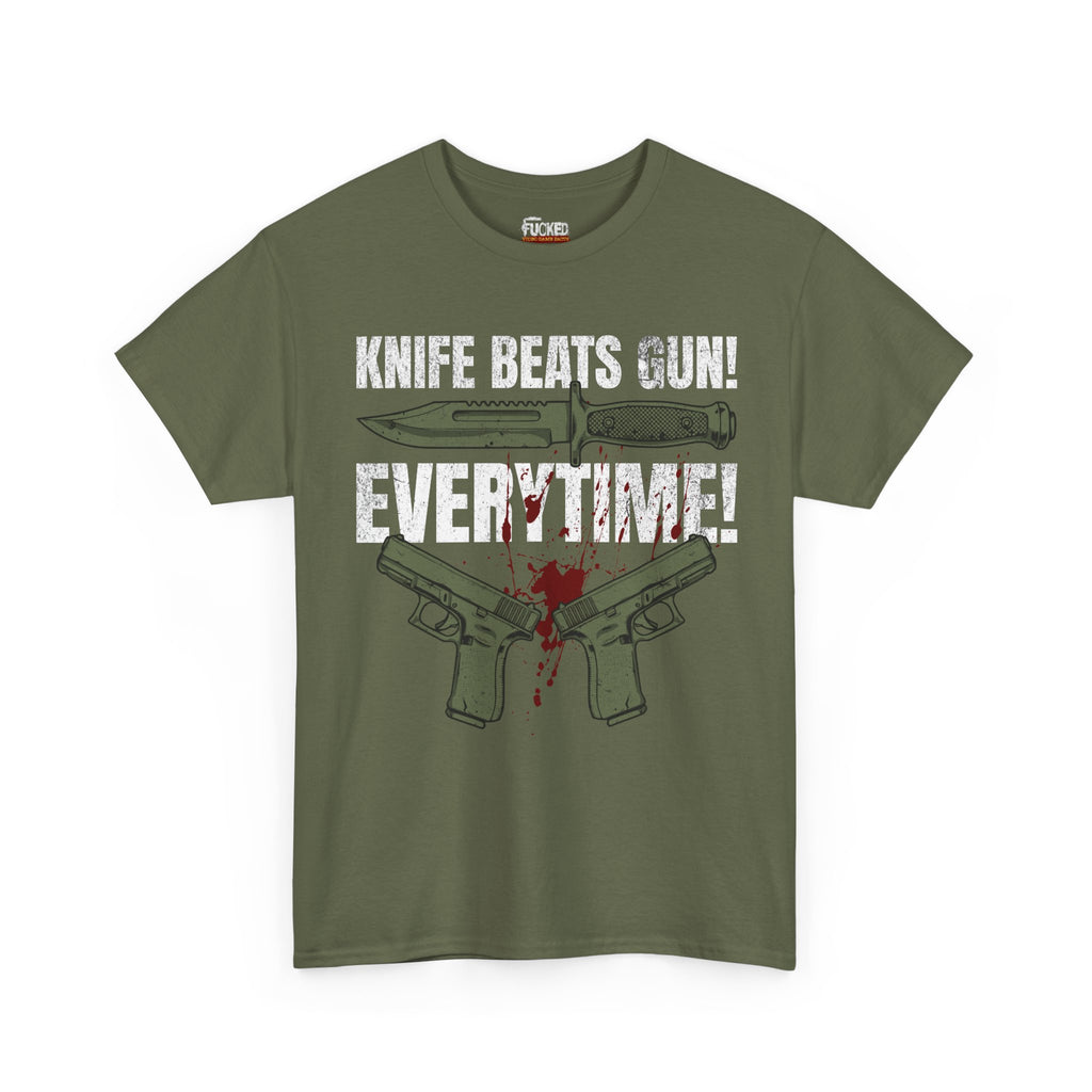 The "Panic Knife" Logic T-Shirt | Funny FPS Gaming Meme - FVGF