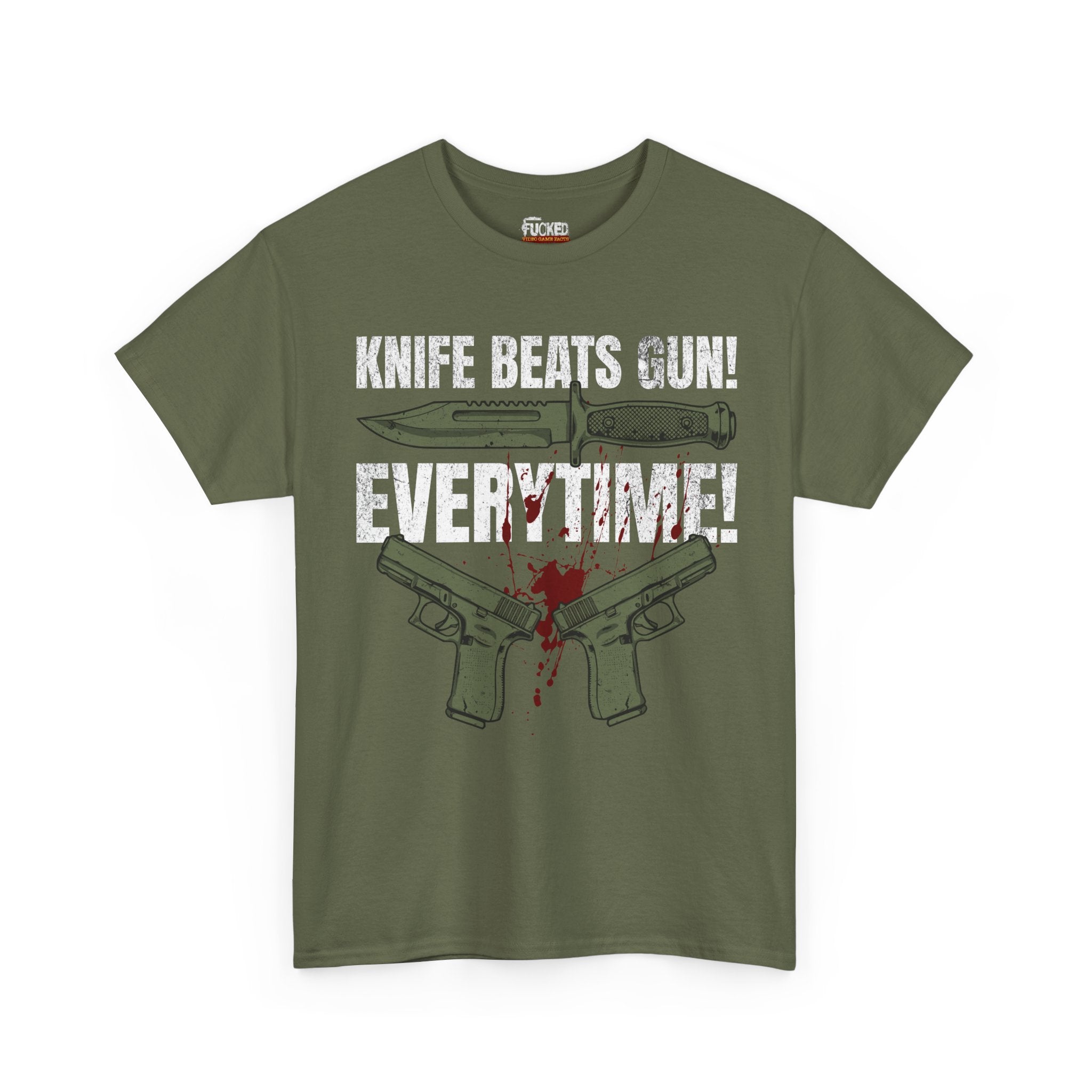 The "Panic Knife" Logic T-Shirt | Funny FPS Gaming Meme - FVGF