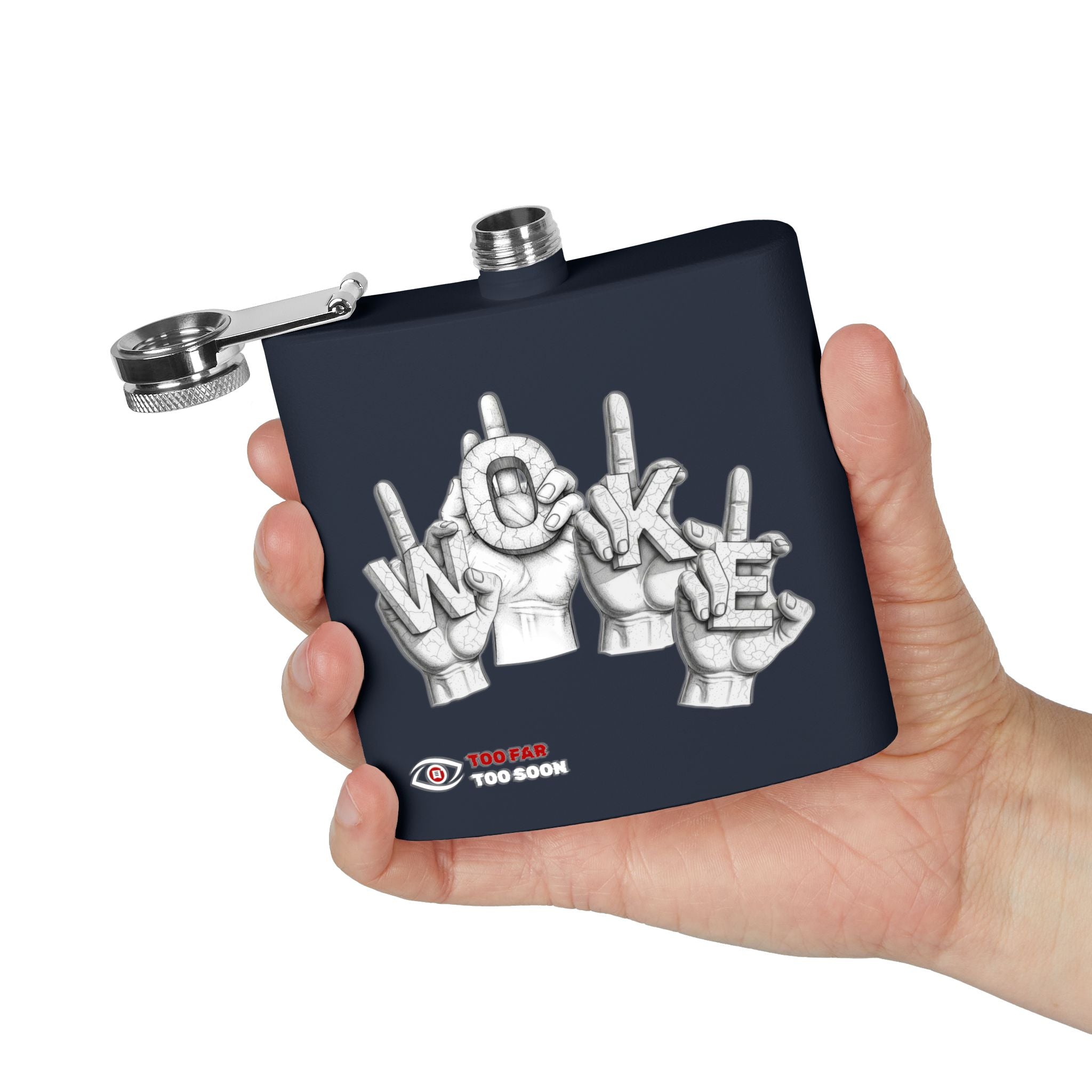 F*ck Woke (Novelty) - Steel 6oz Hip Flask