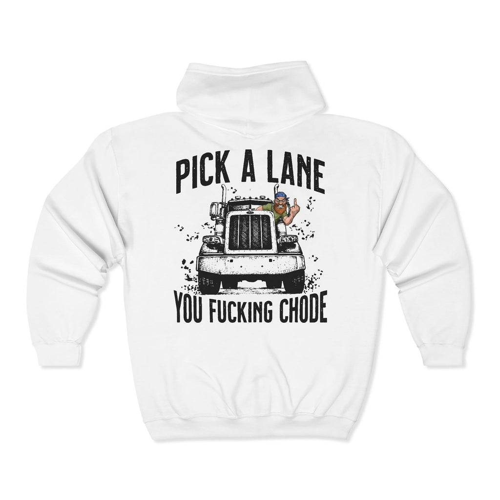Pick a lane you chode (Men's) - Zip hoodie