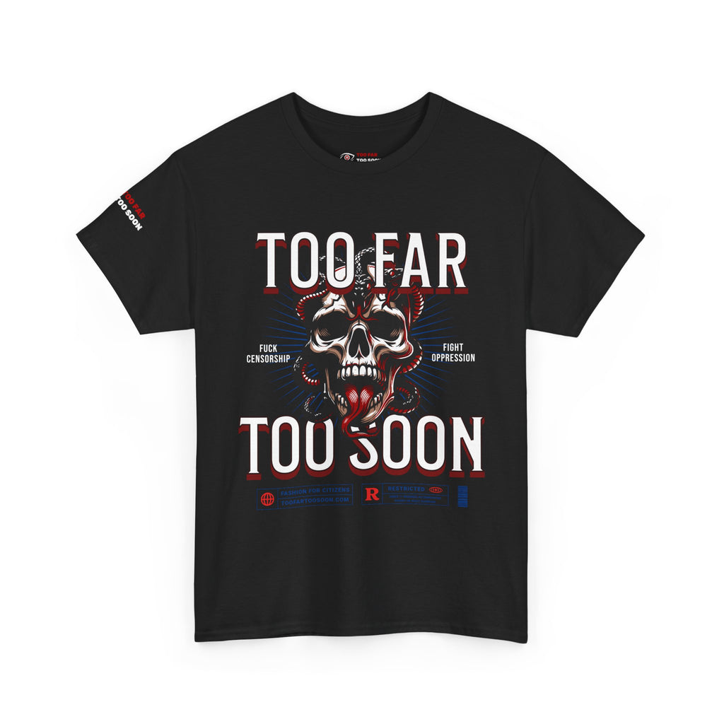 Too Far Too Soon Logo Skull Snakes - T-shirt