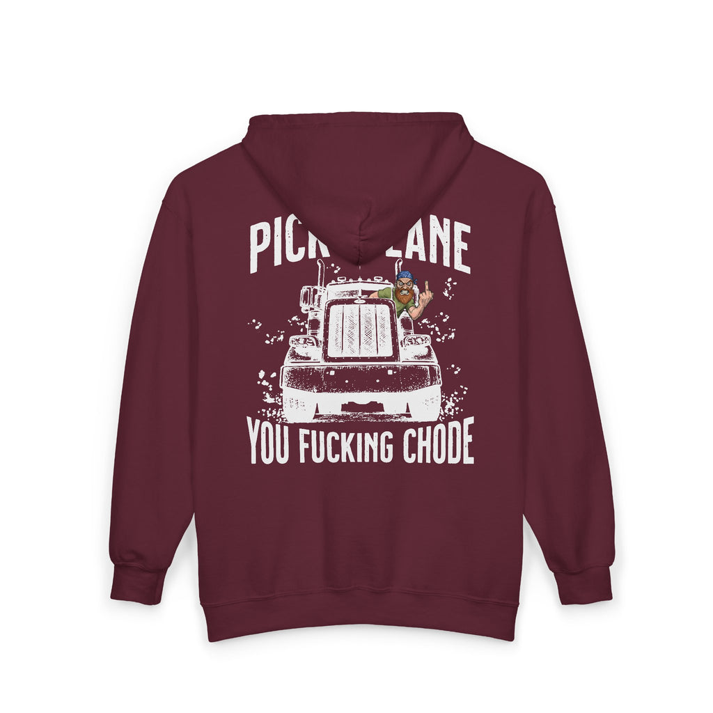 Pick a lane you chode (Men's) - Zip hoodie