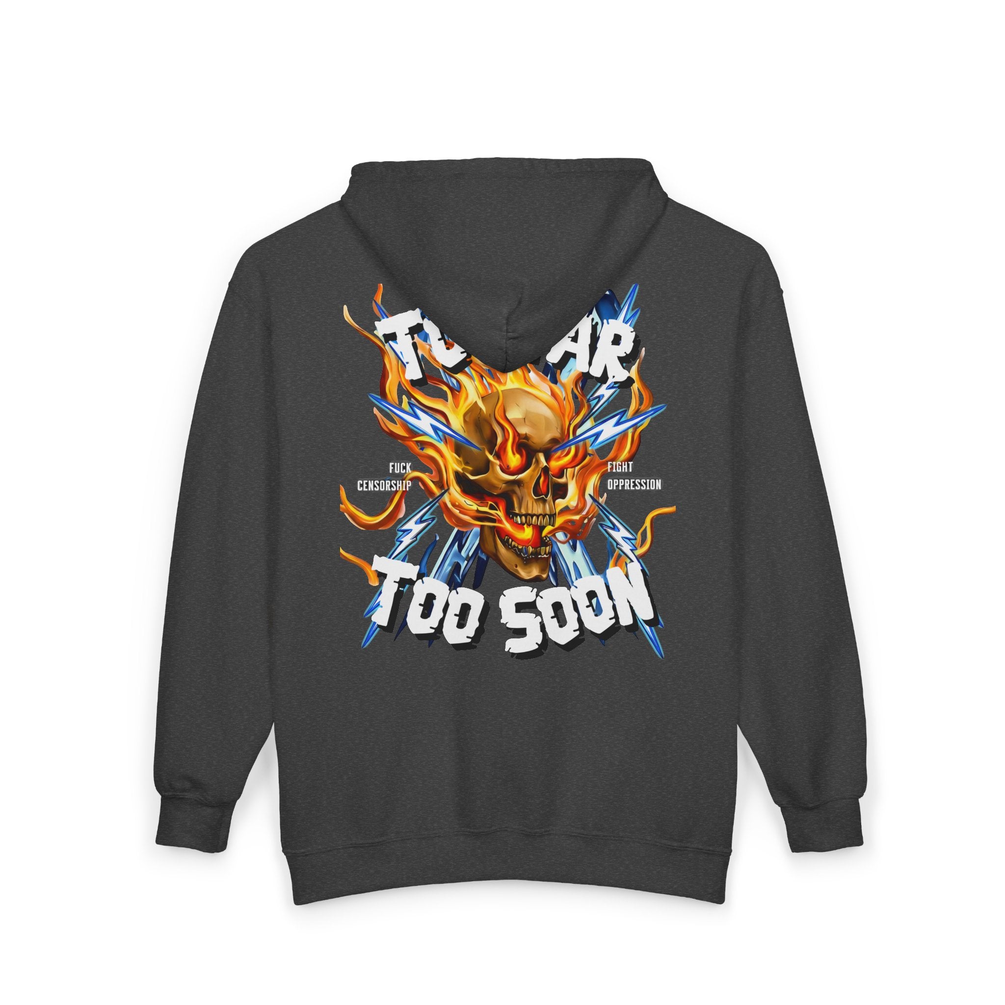 Too Far Too Soon Shocking Skull - Zip hoodie
