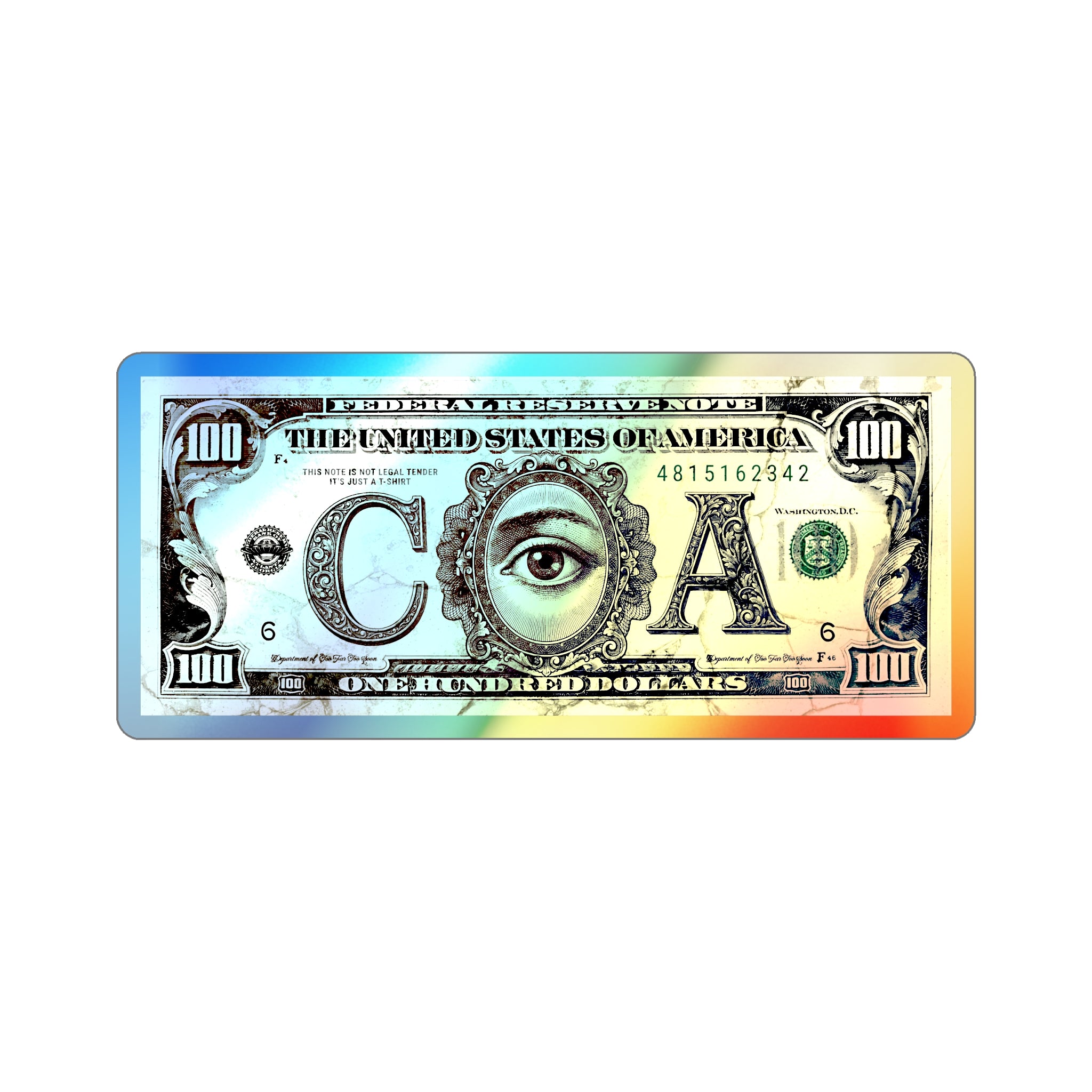 CIA Money Conspiracy - Holographic Sticker