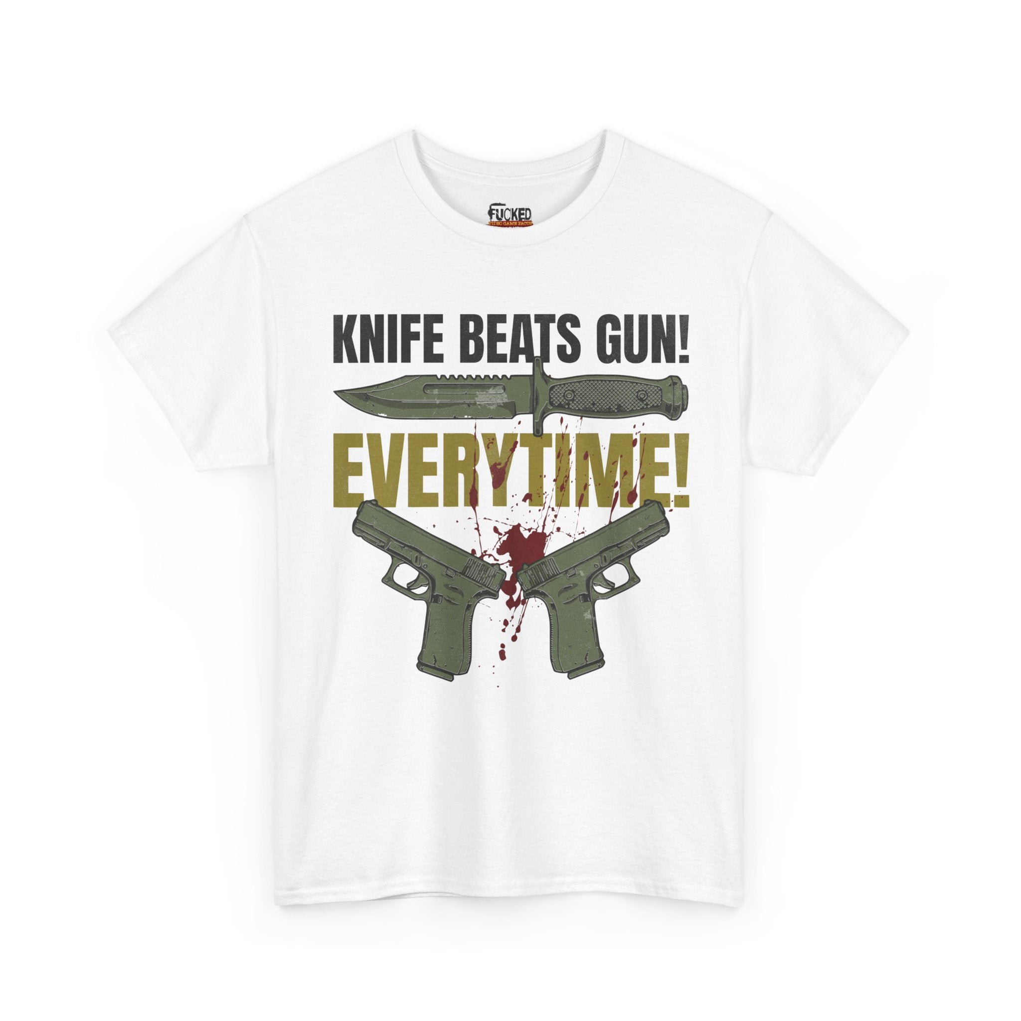 The "Panic Knife" Logic T-Shirt | Funny FPS Gaming Meme - FVGF