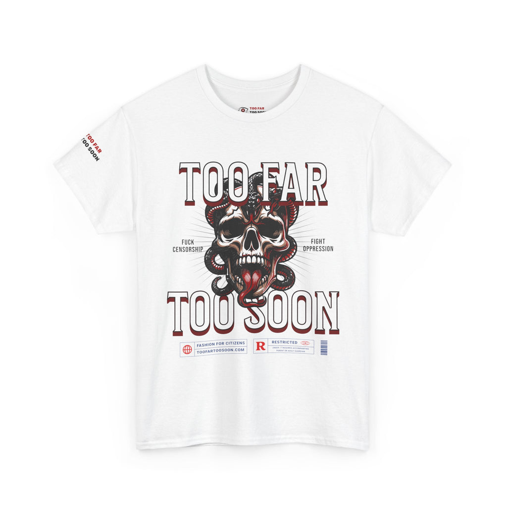 Too Far Too Soon Logo Skull Snakes - T-shirt