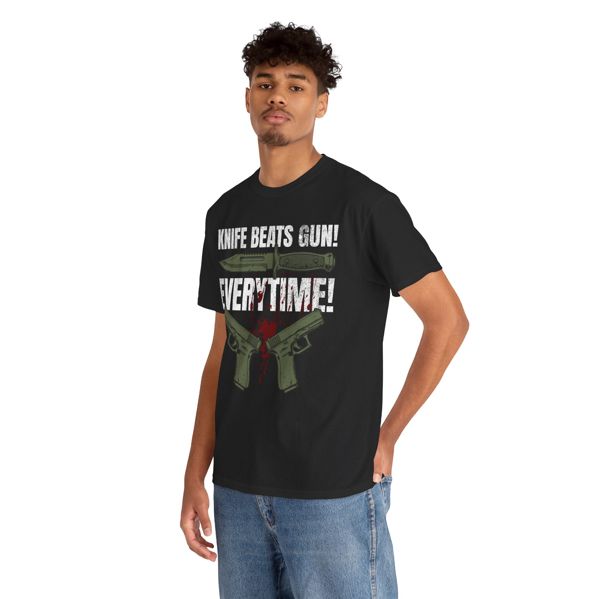 The "Panic Knife" Logic T-Shirt | Funny FPS Gaming Meme - FVGF