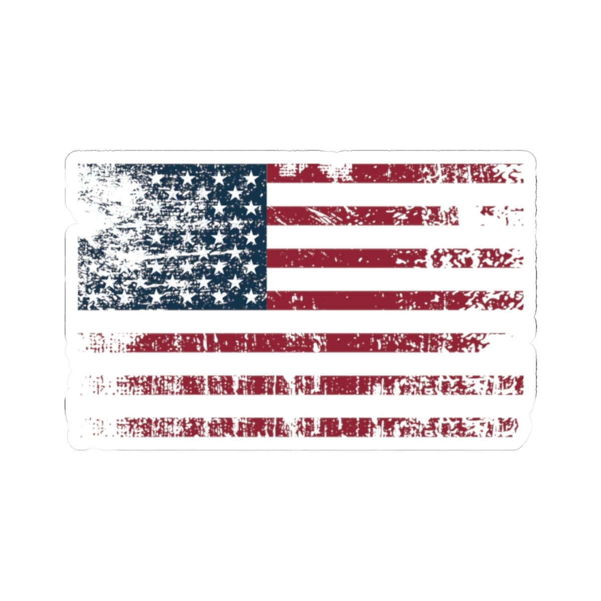 Worn American Flag - Sticker