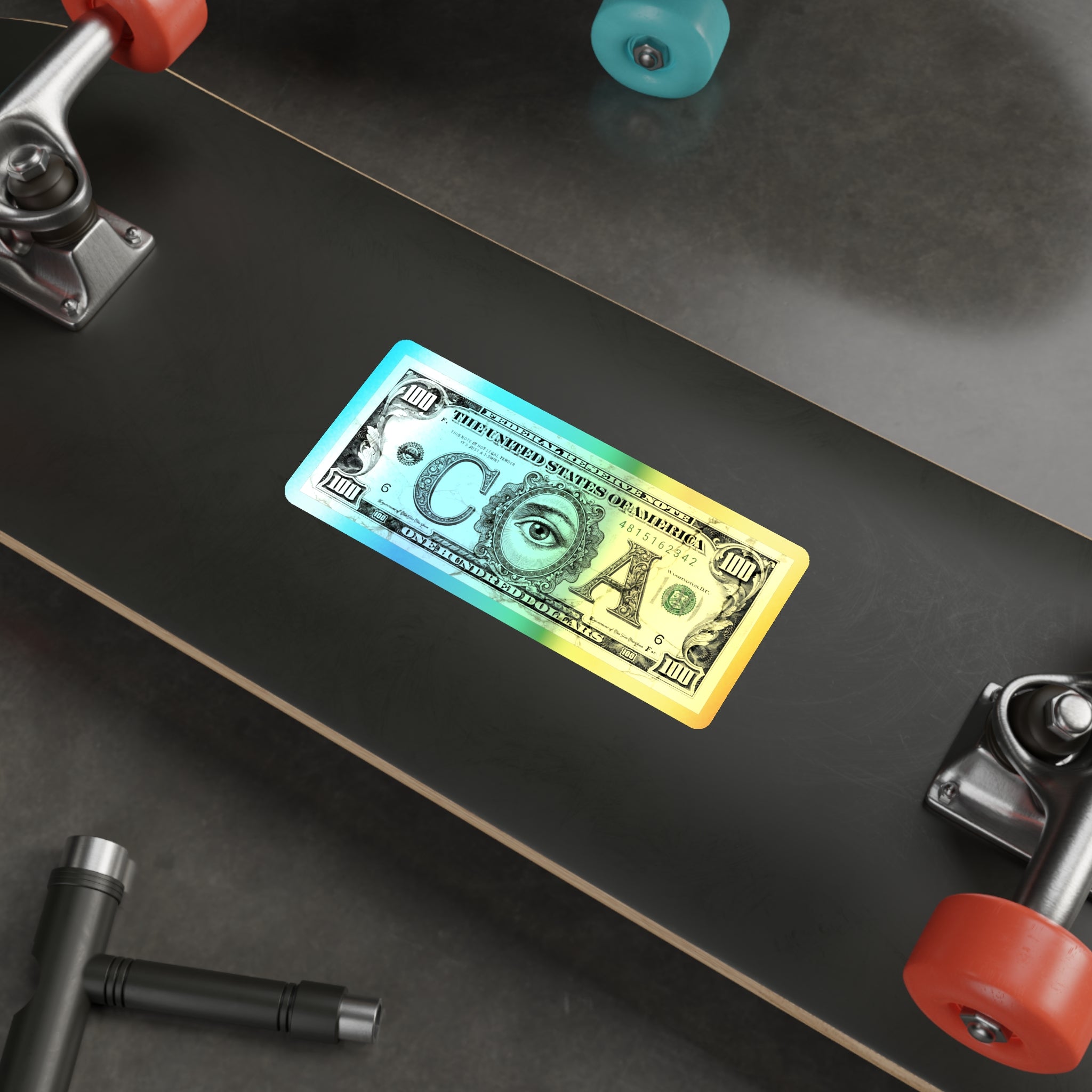 CIA Money Conspiracy - Holographic Sticker