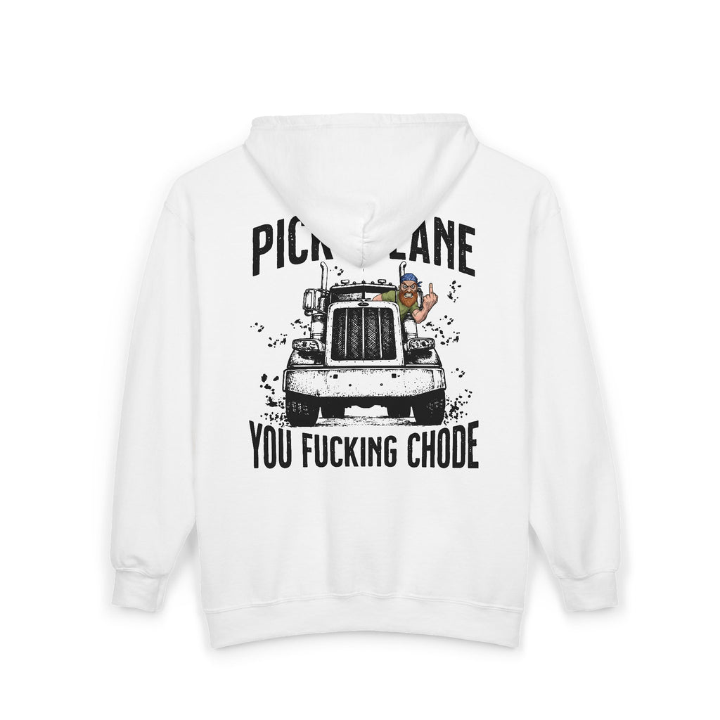 Pick a lane you chode (Men's) - Zip hoodie