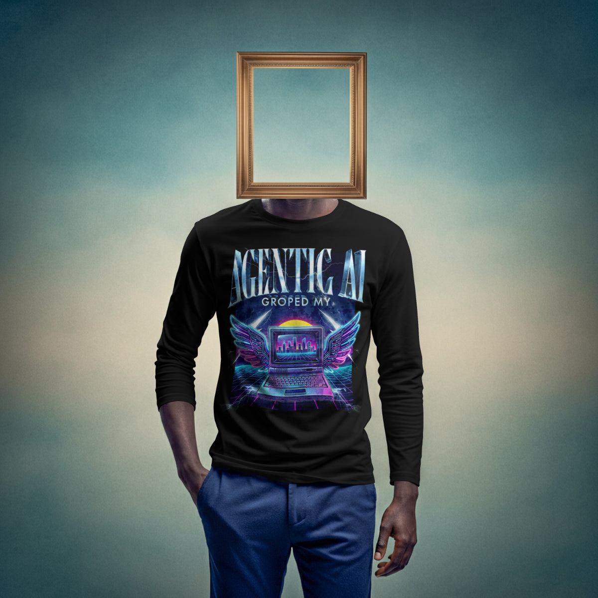 AI Groped My Laptop - AI Idiots - T-shirt