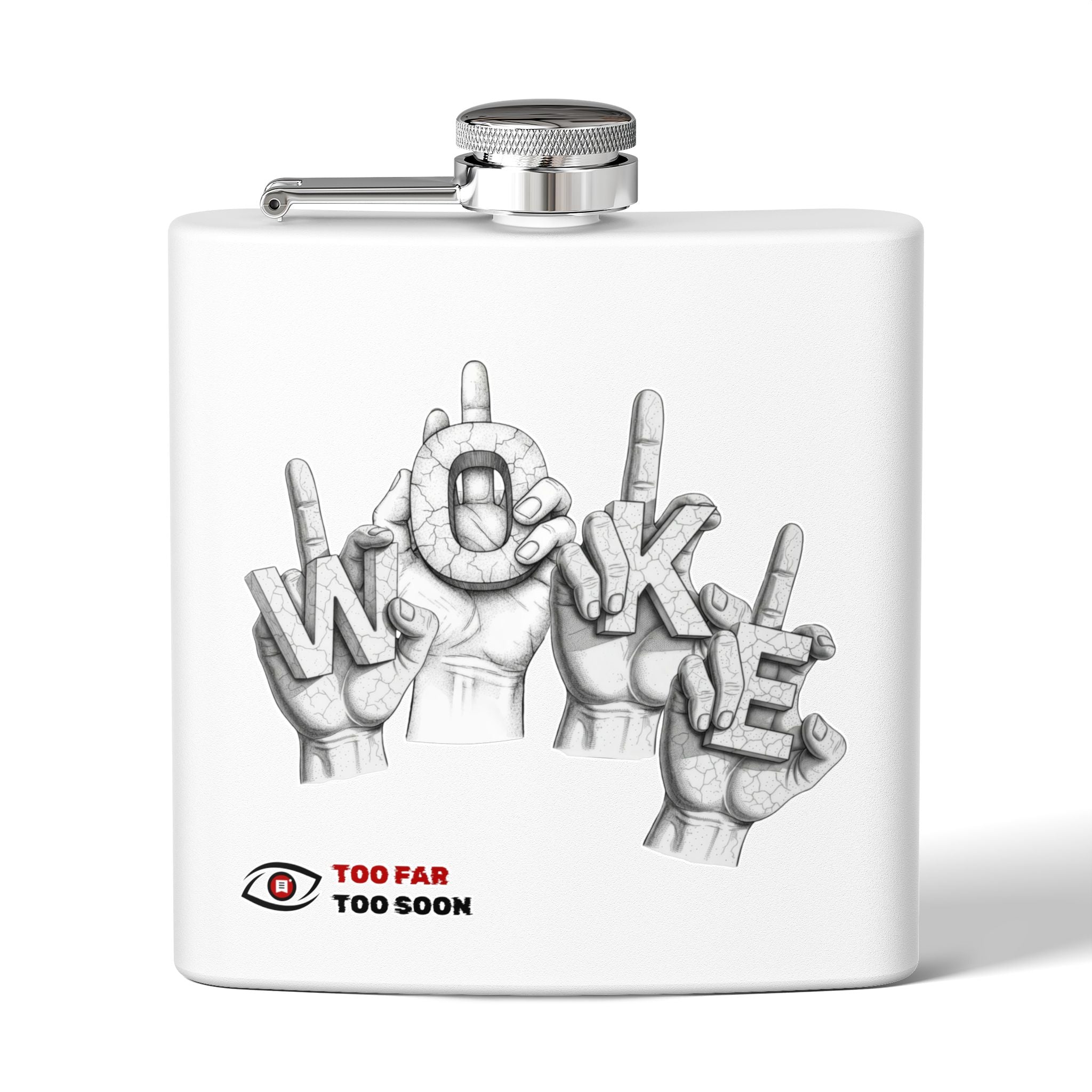 F*ck Woke (Novelty) - Steel 6oz Hip Flask