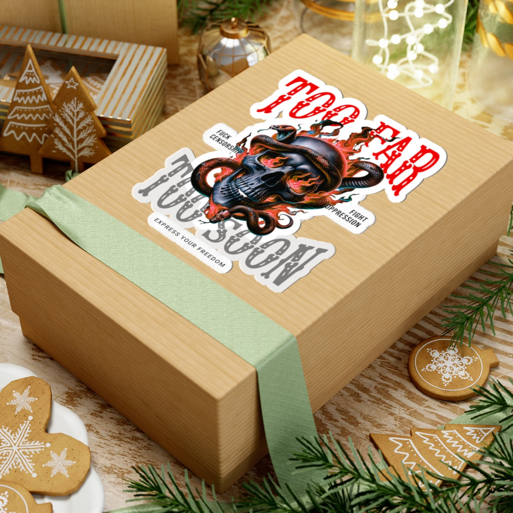 Too Far Too Soon Fire Skull - Sticker