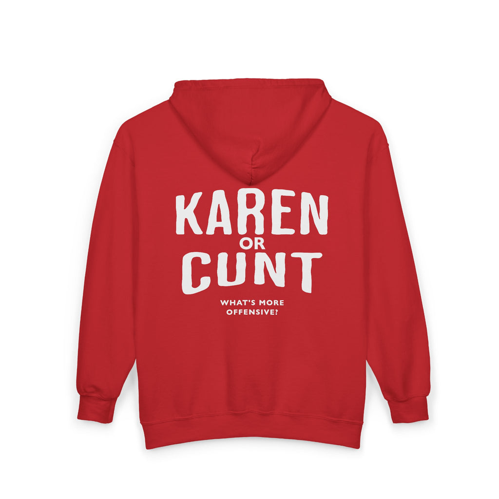 Karen or C*nt Bold (Novelty) - Zip hoodie