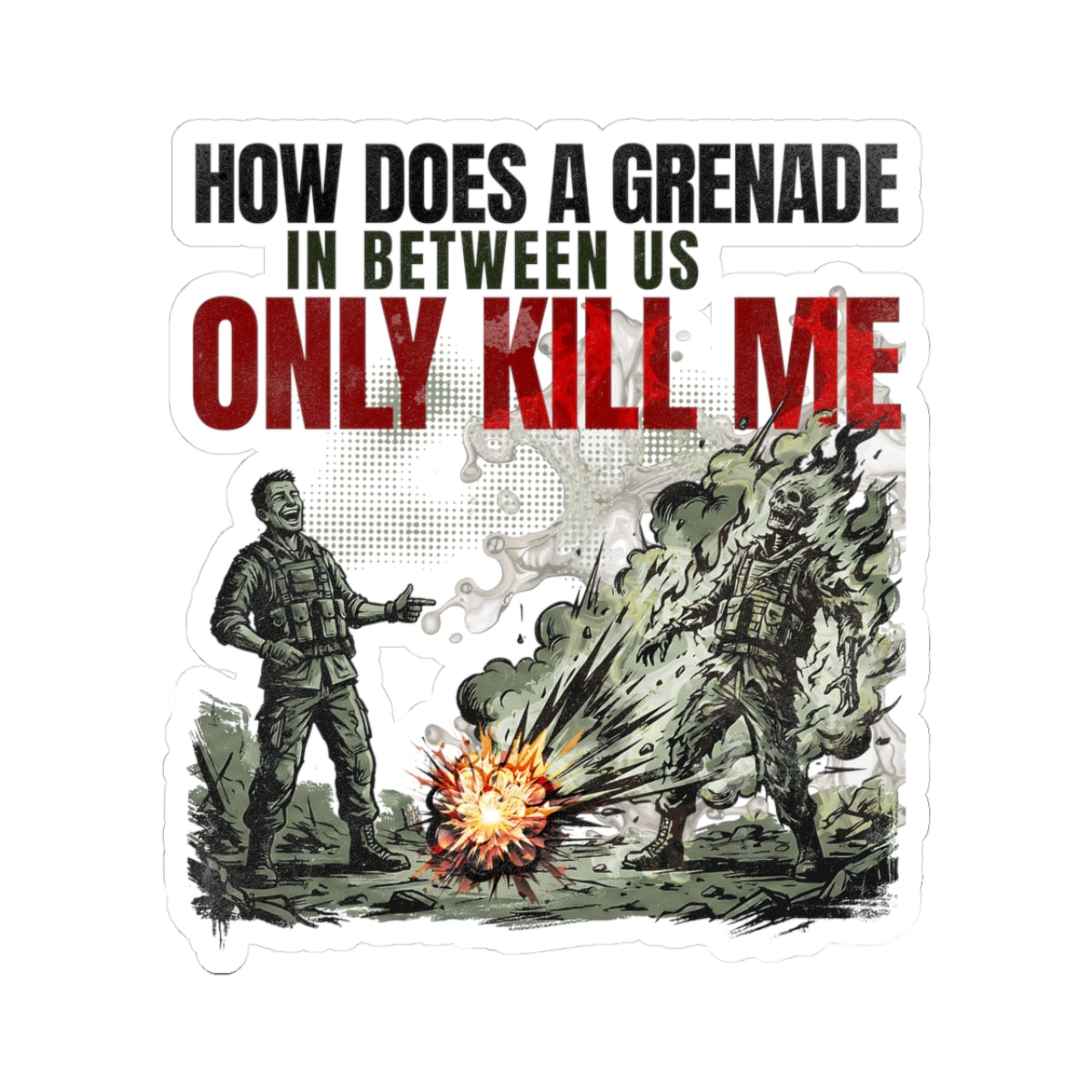 The "Grenade Logic" | Funny FPS Gaming Sticker - FVGF