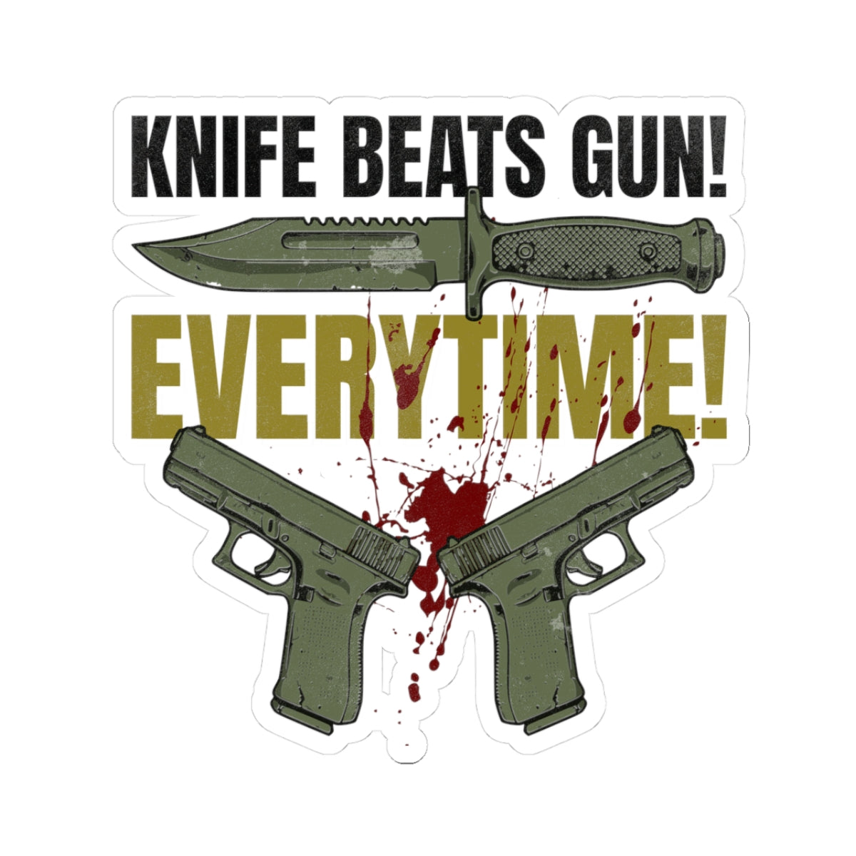 The "Panic Knife" Logic Sticker | Funny FPS Gaming Meme - FVGF