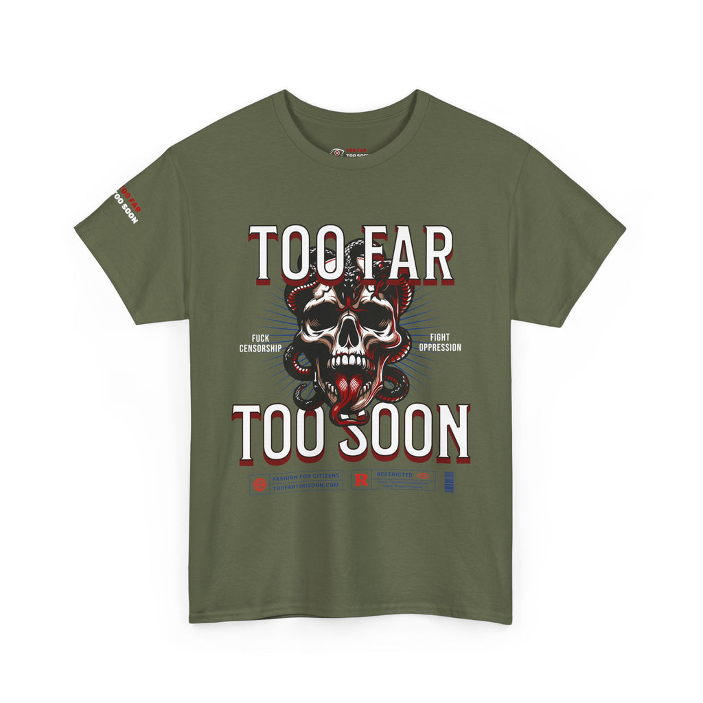 Too Far Too Soon Logo Skull Snakes - T-shirt