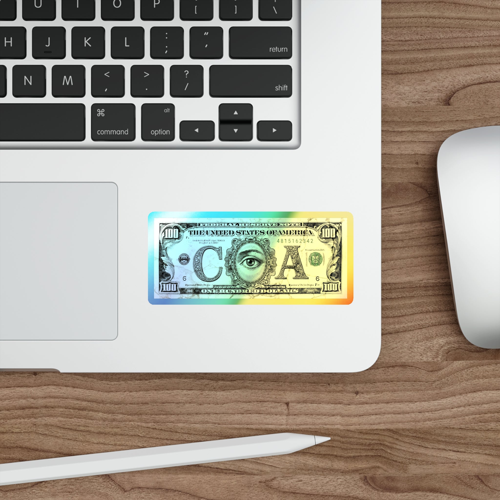 CIA Money Conspiracy - Holographic Sticker