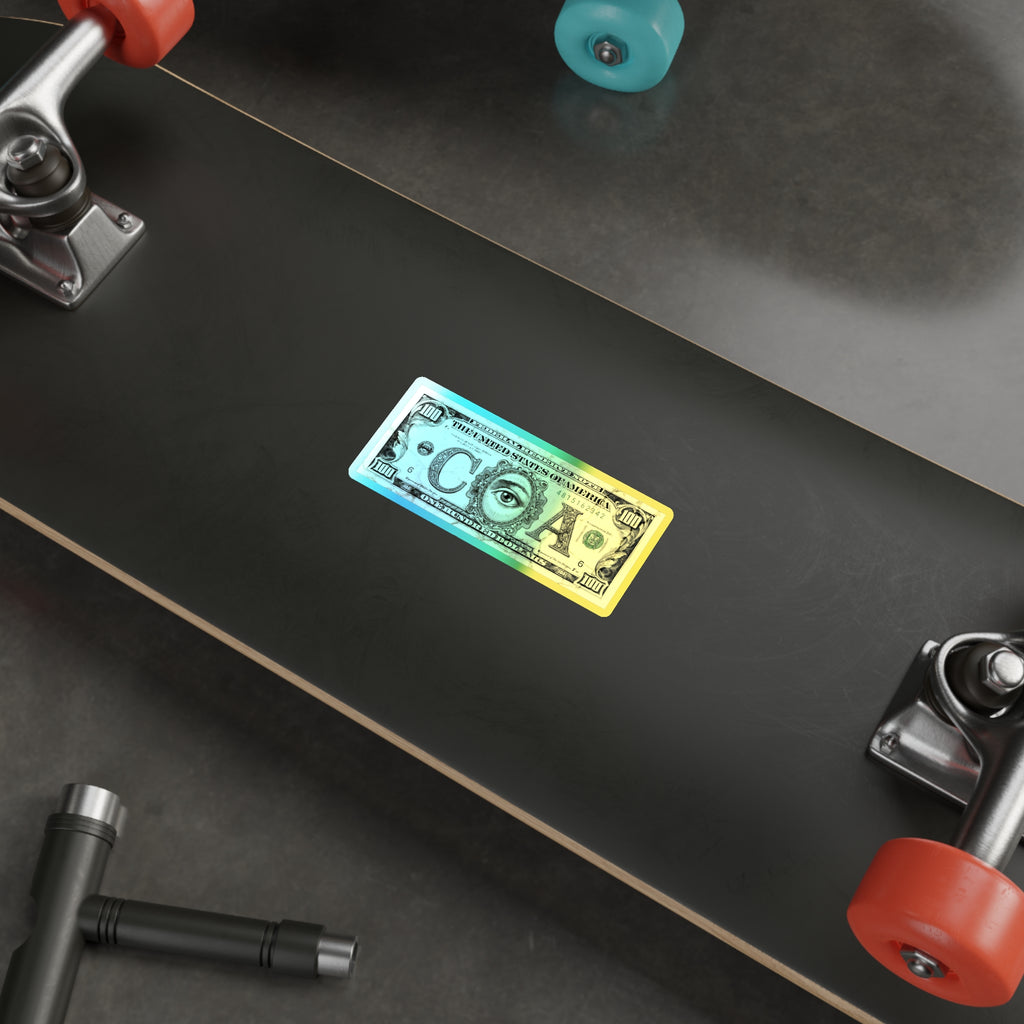 CIA Money Conspiracy - Holographic Sticker