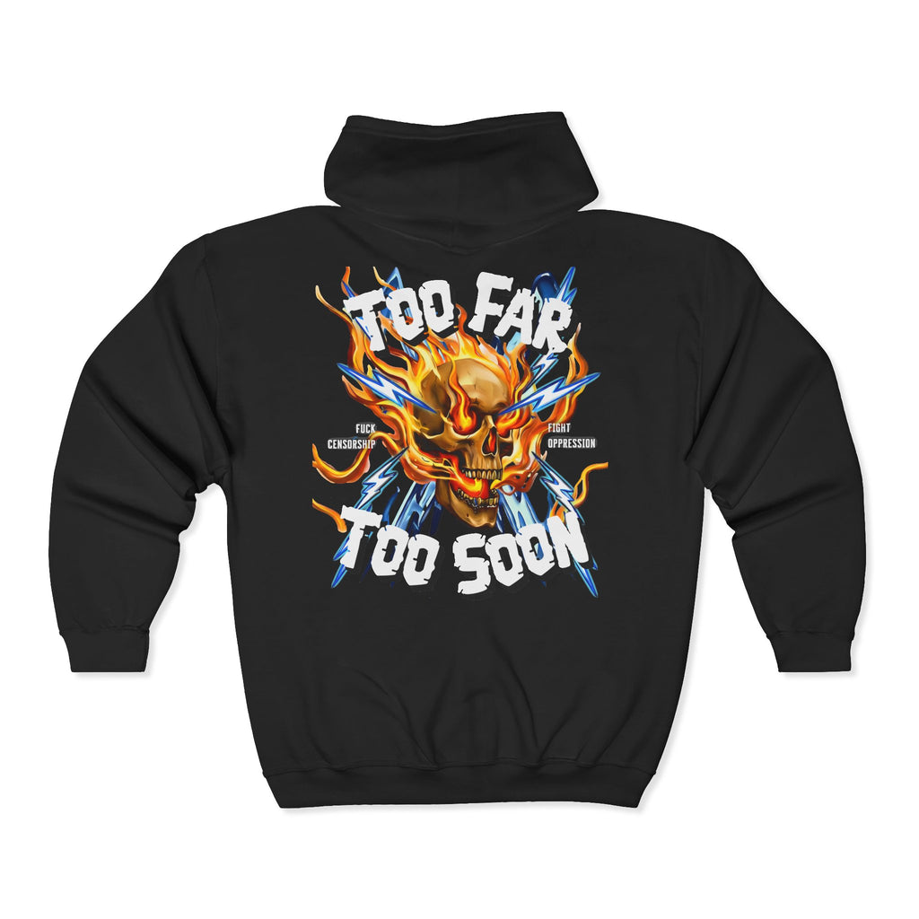 Too Far Too Soon Shocking Skull - Zip hoodie